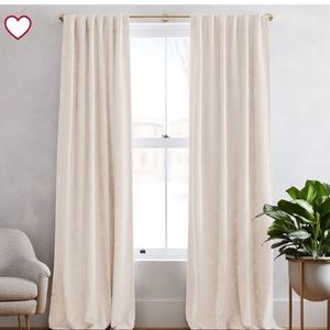 West Elm Blackout Curtains - white velvet